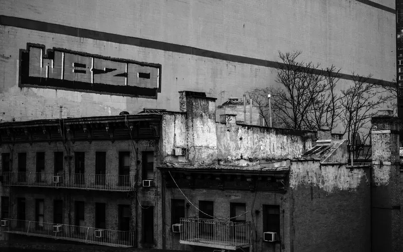 A photograph hanging on a wall